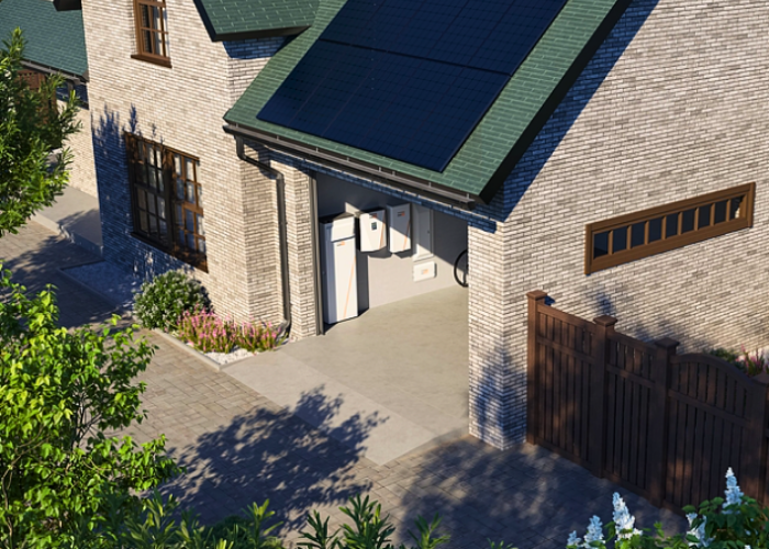 Residential solar battery backup installation